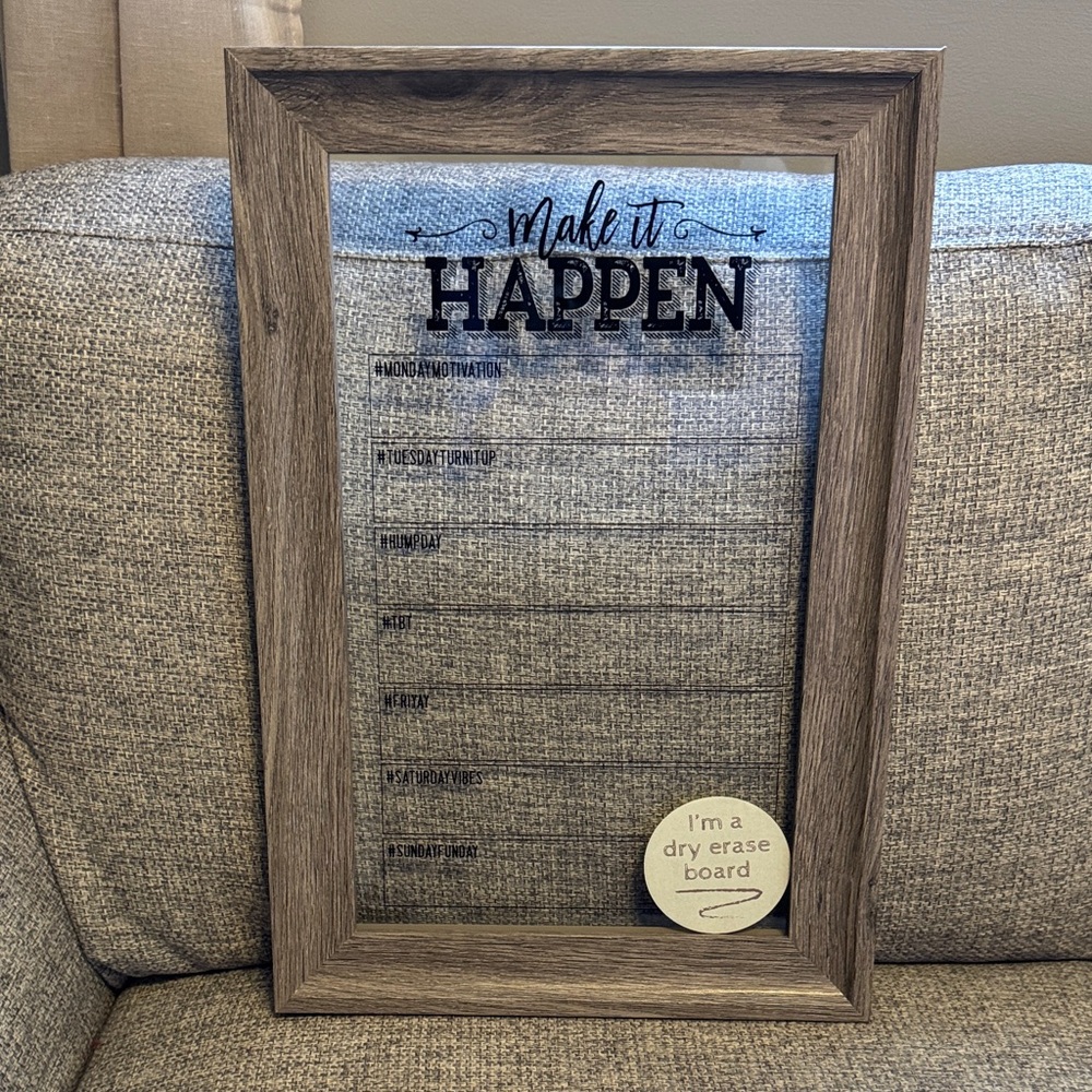 Wooden Framed Dry Erase Board